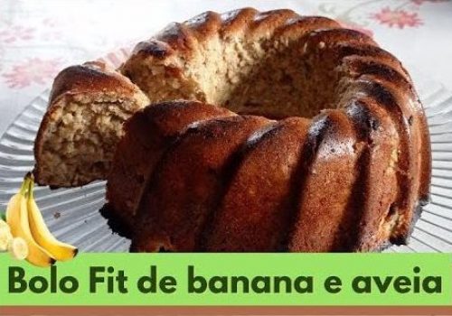 Receita Fit de bolo banana e aveia